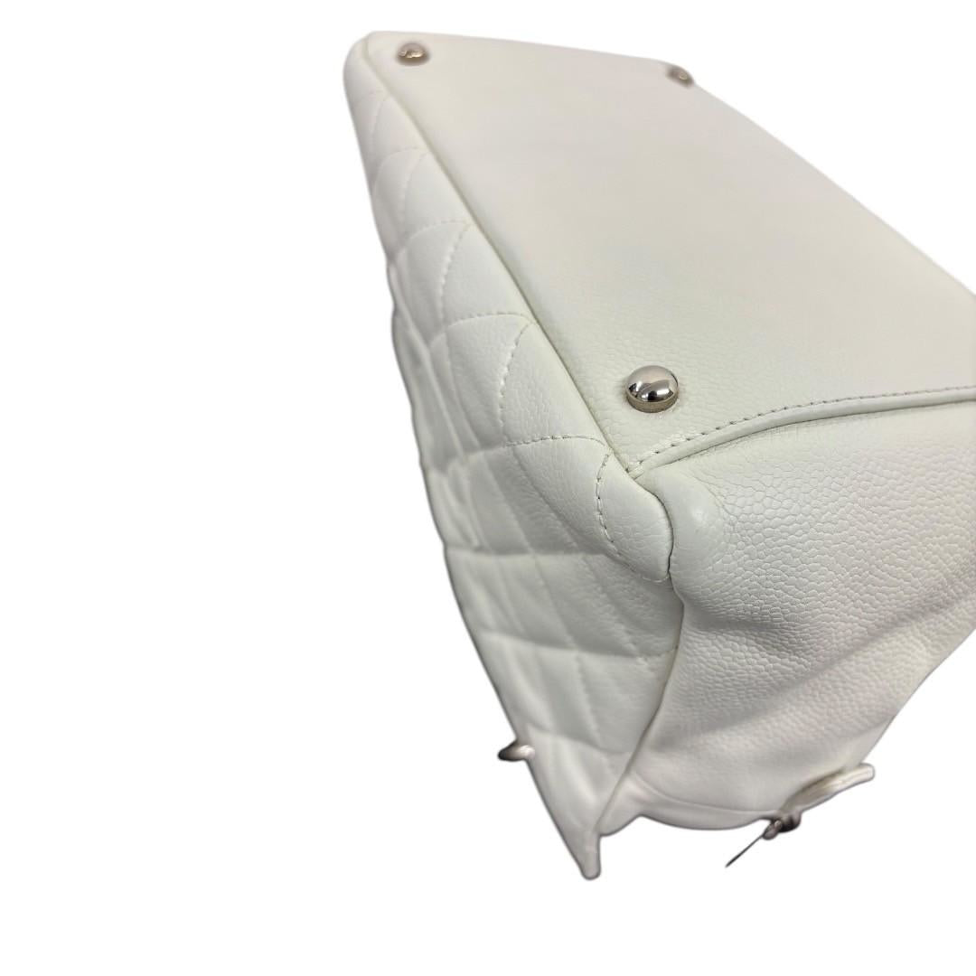CHANEL Caviar Skin white bag PST