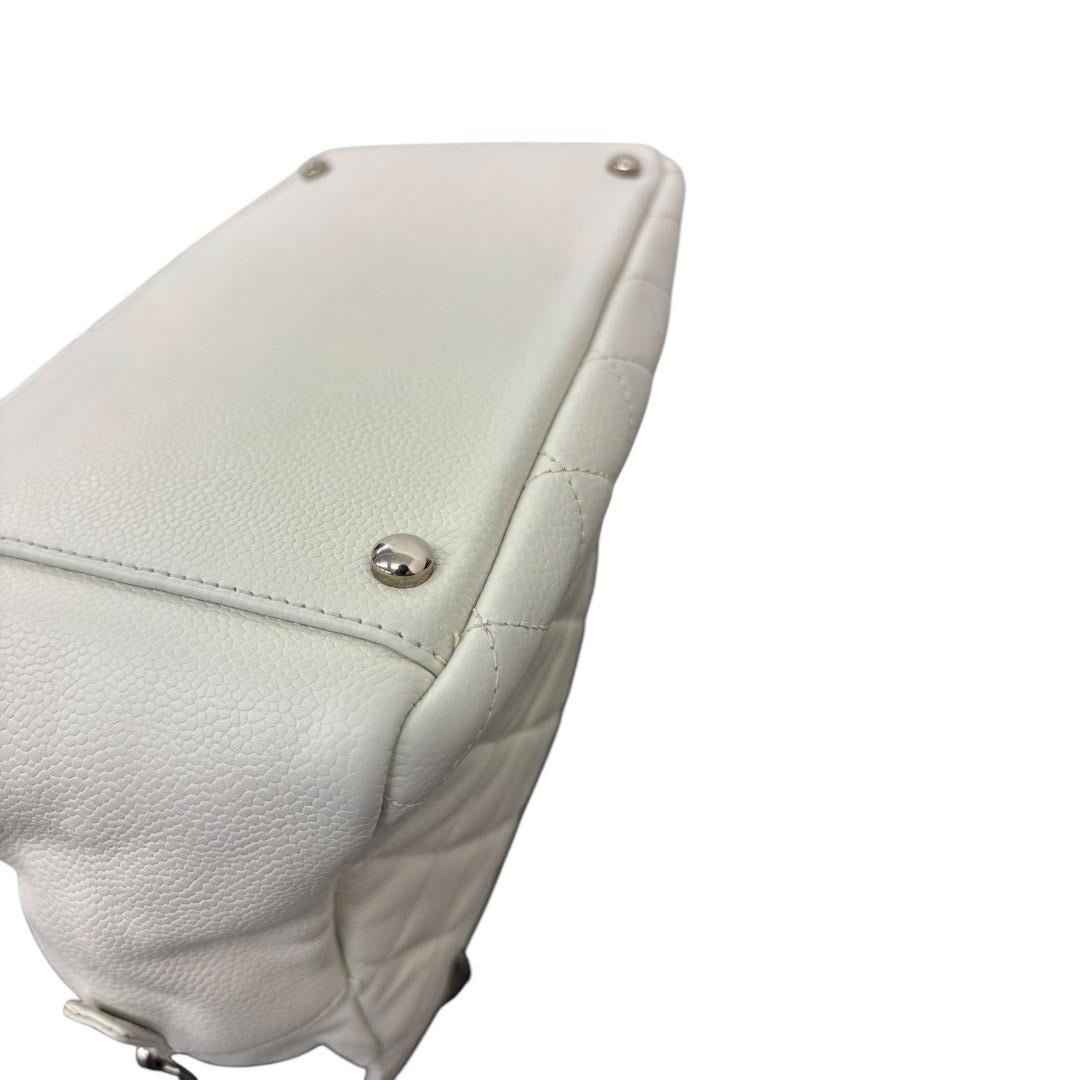 CHANEL Caviar Skin white bag PST