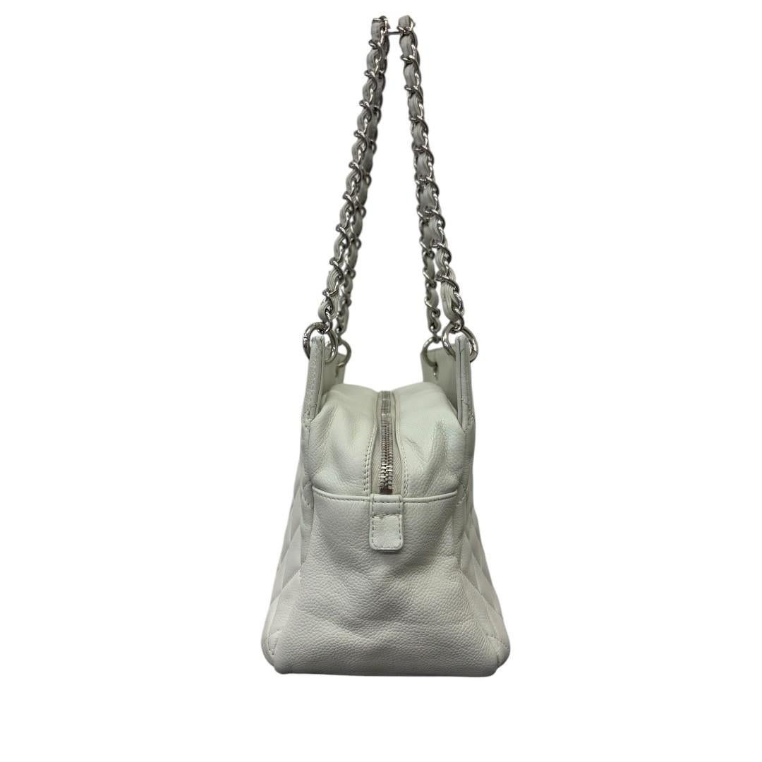 CHANEL Caviar Skin white bag PST