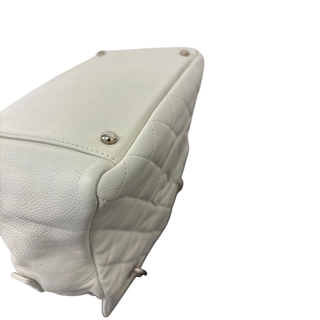 CHANEL Caviar Skin white bag PST