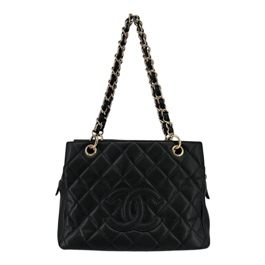 CHANEL Caviar leather chain shoulder bag
