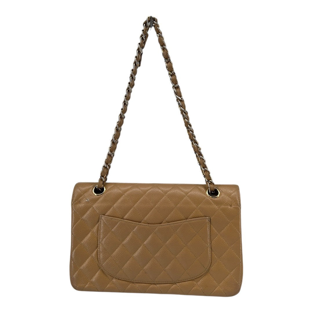 CHANEL Women's Chain Shoulder Bag with Double Flap, Lambskin