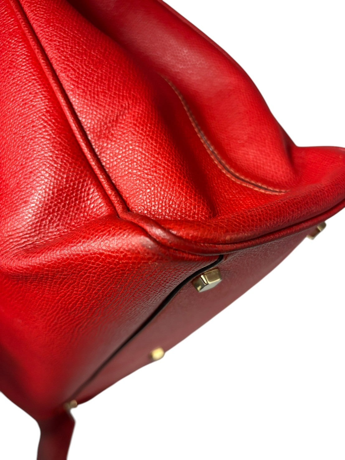 Valextra hand bag leather red