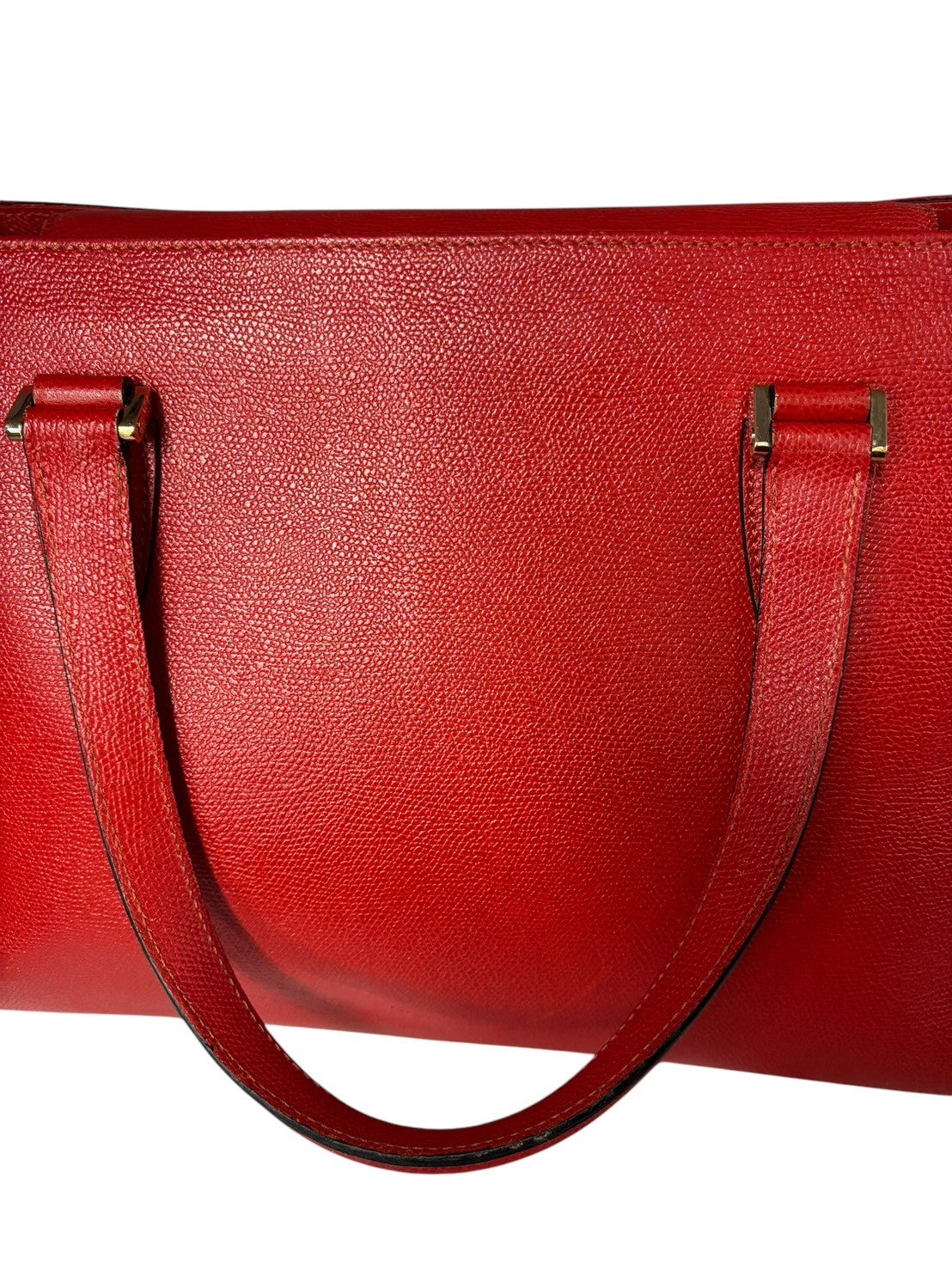 Valextra hand bag leather red