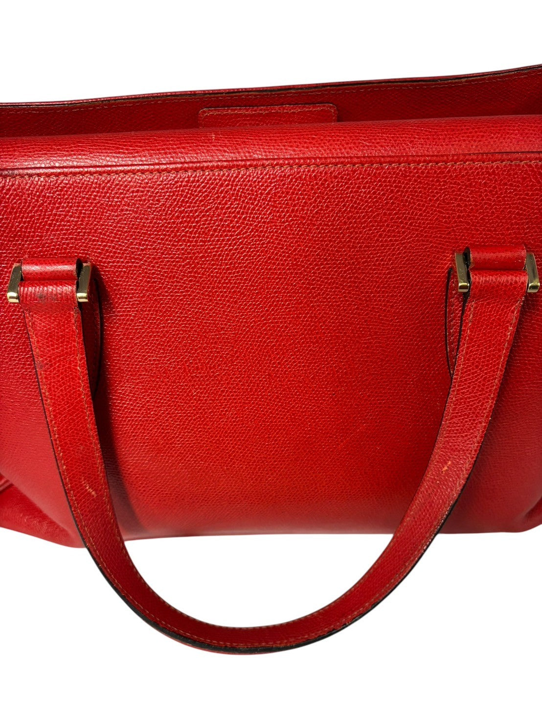 Valextra hand bag leather red