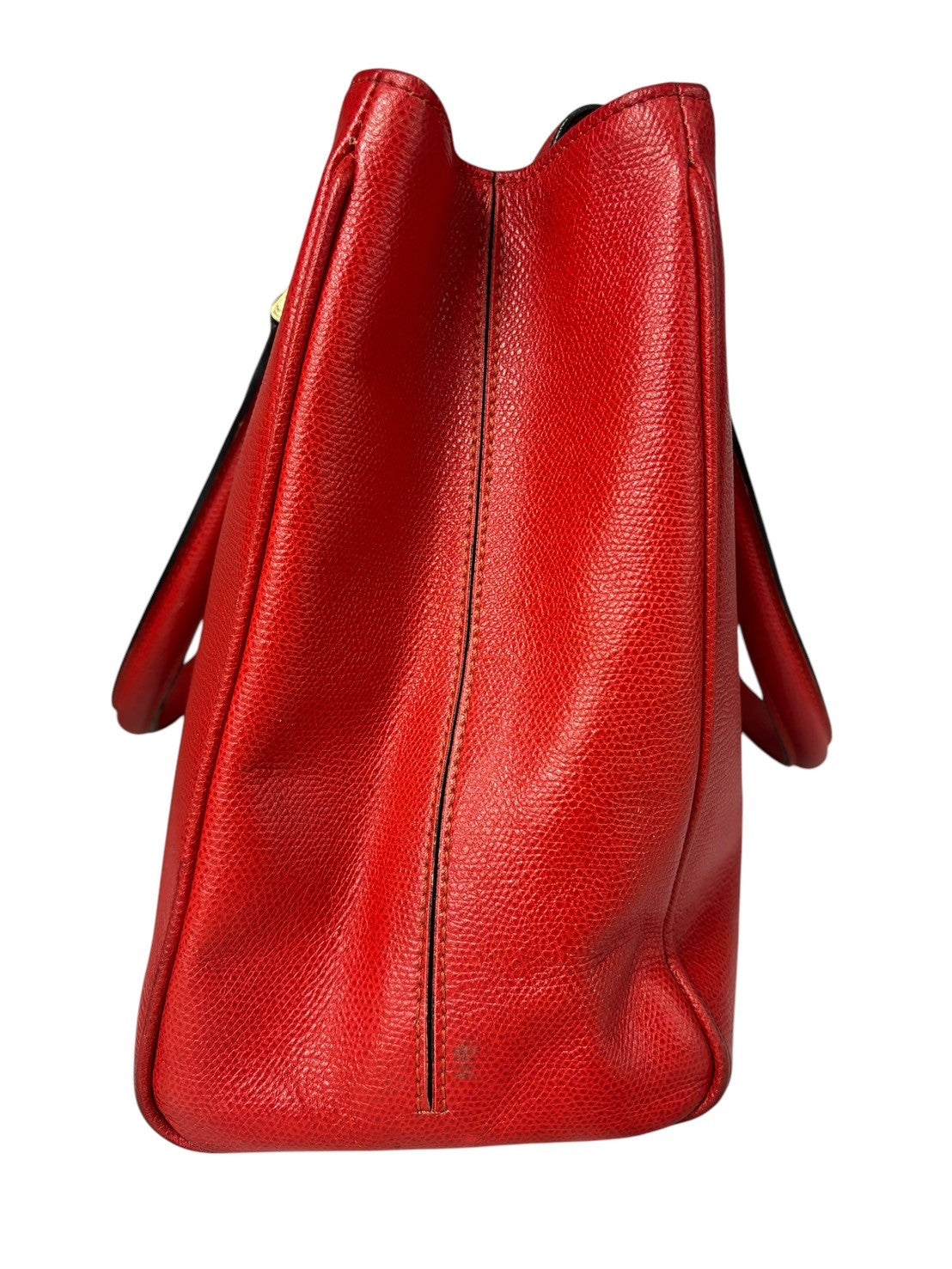 Valextra hand bag leather red