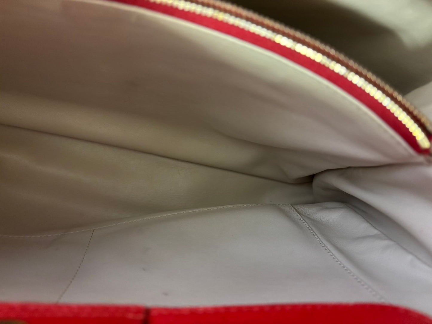 Valextra hand bag leather red