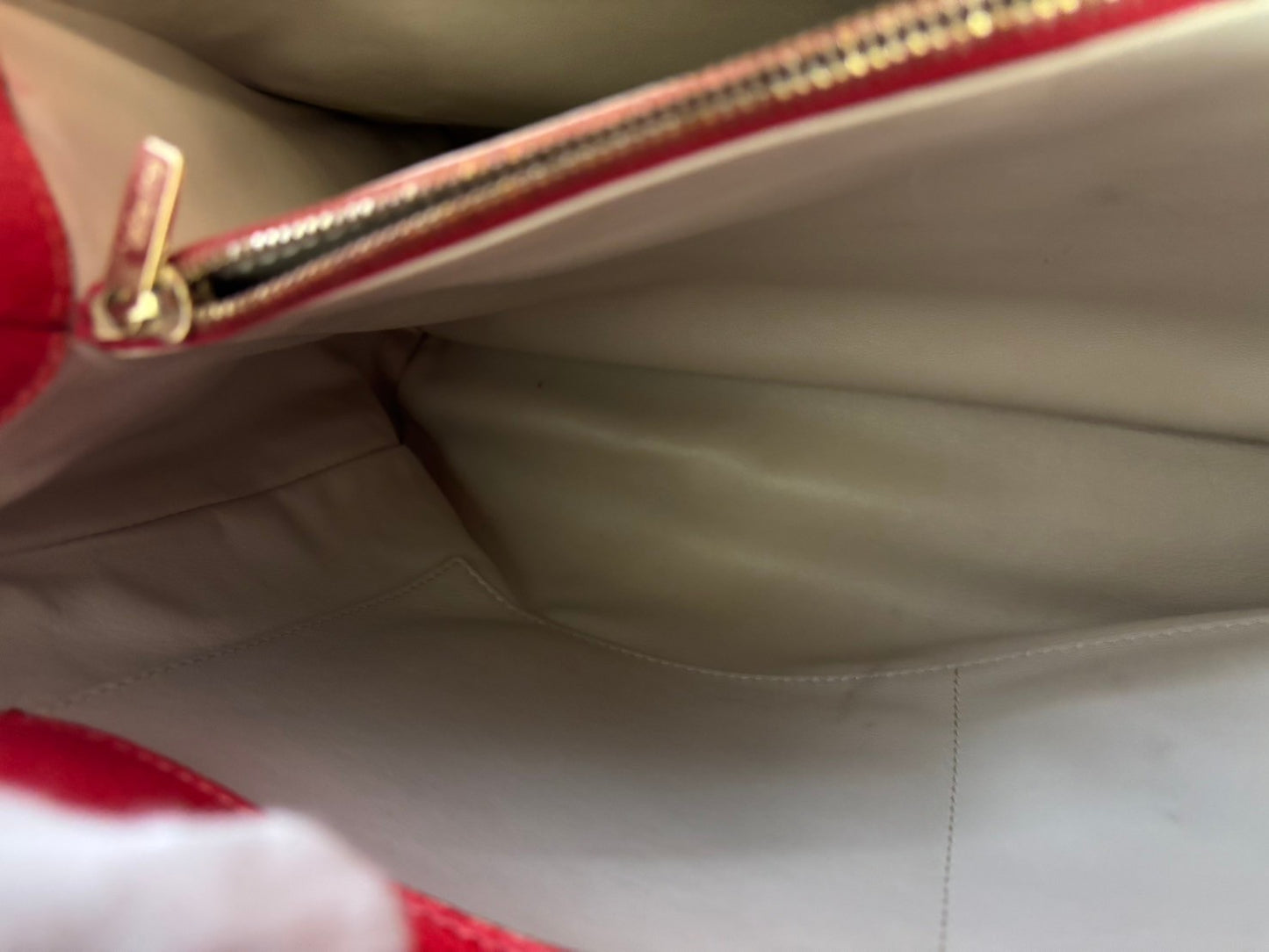 Valextra hand bag leather red
