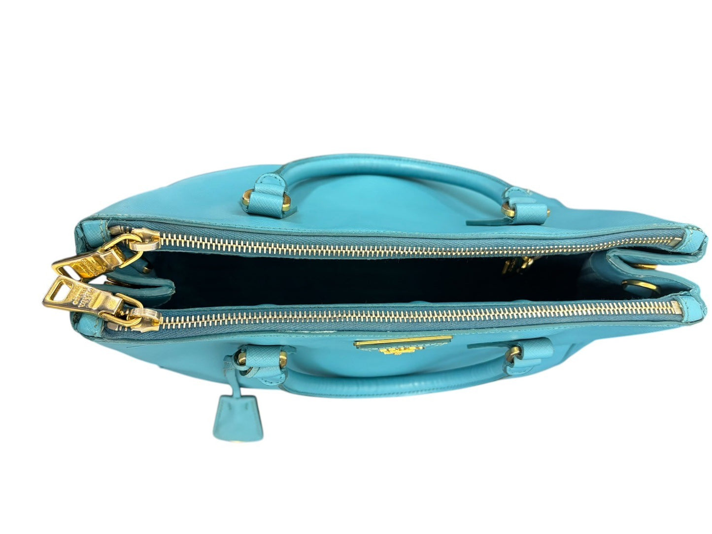 PRADA Galleria Sky Blue Shoulder bags