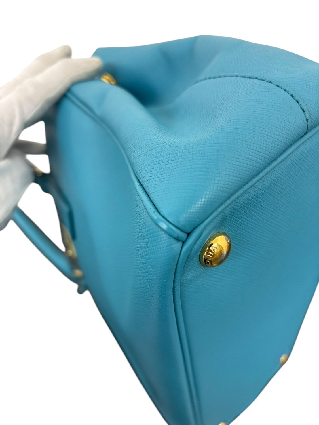 PRADA Galleria Sky Blue Shoulder bags