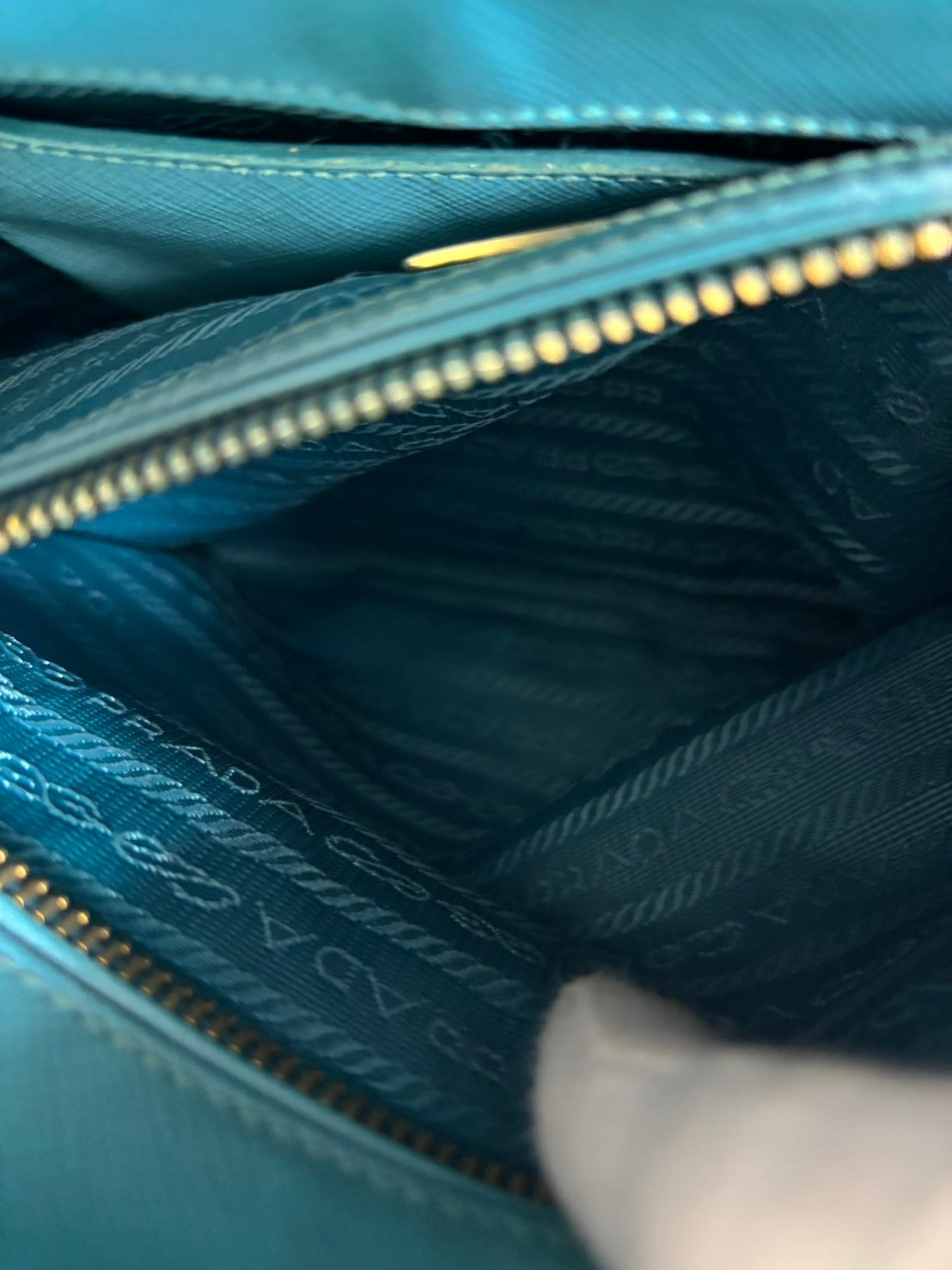 PRADA Galleria Sky Blue Shoulder bags