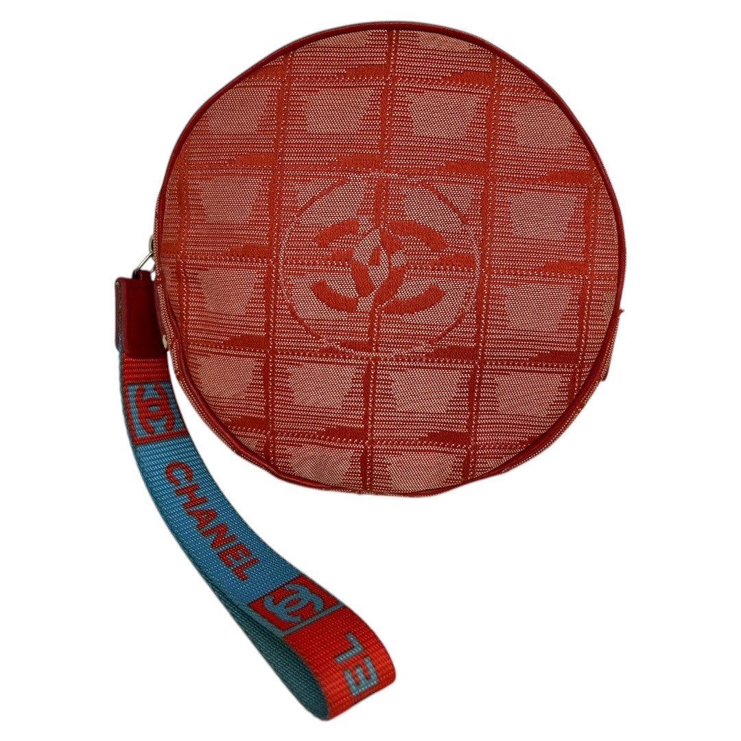CHANEL Pouch Round red