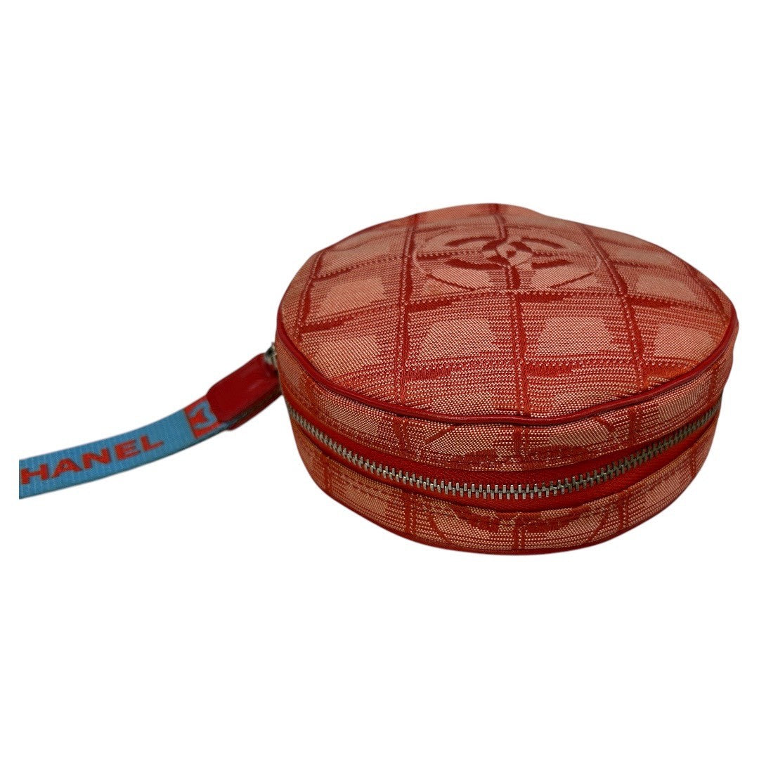 CHANEL Pouch Round red