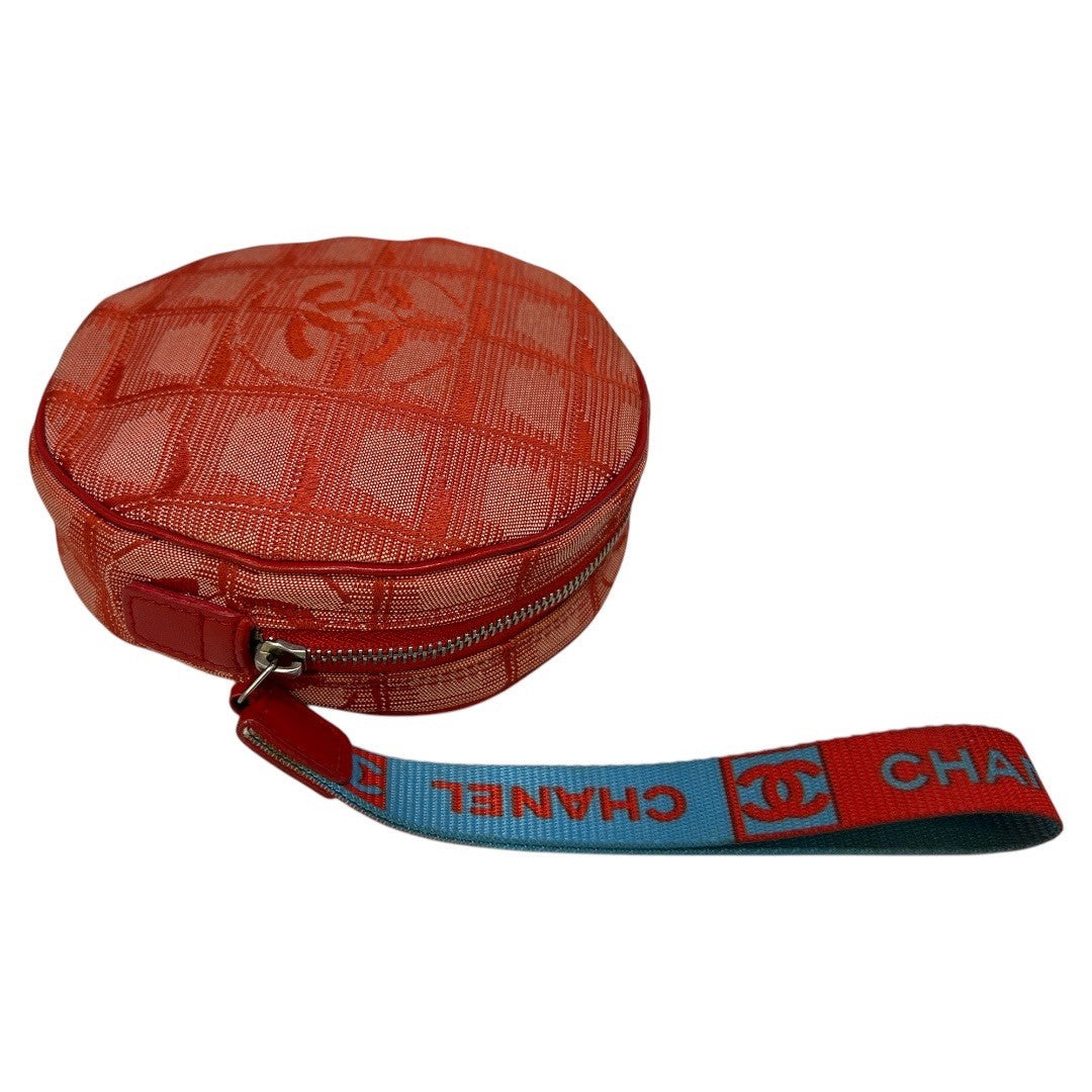 CHANEL Pouch Round red