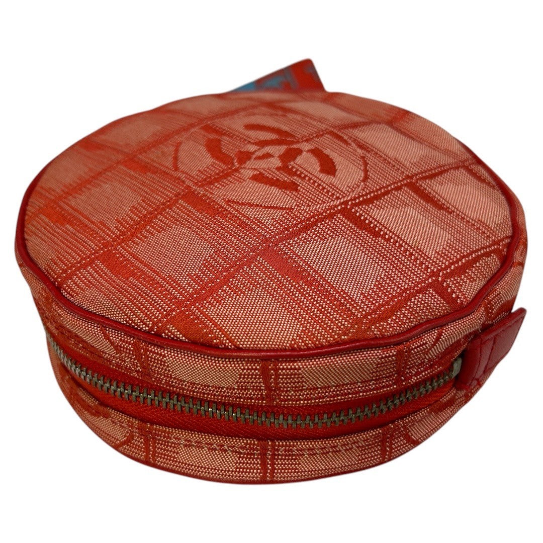 CHANEL Pouch Round red