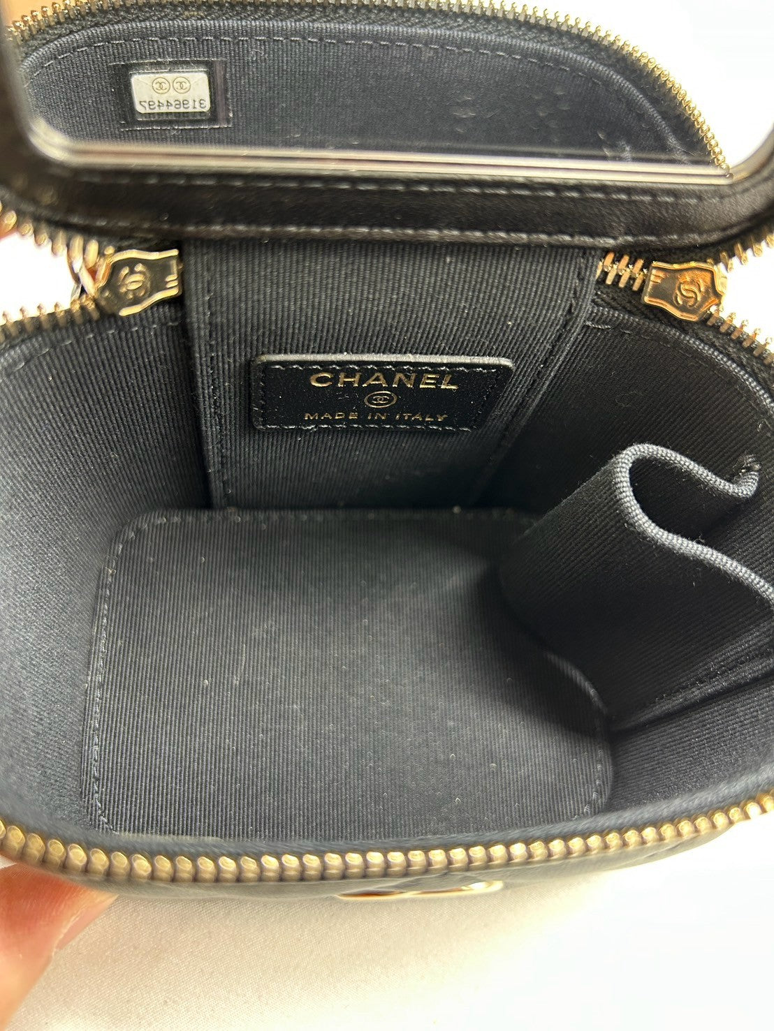 CHANEL shoulder bag Matelassé Vanity Bag Pearl