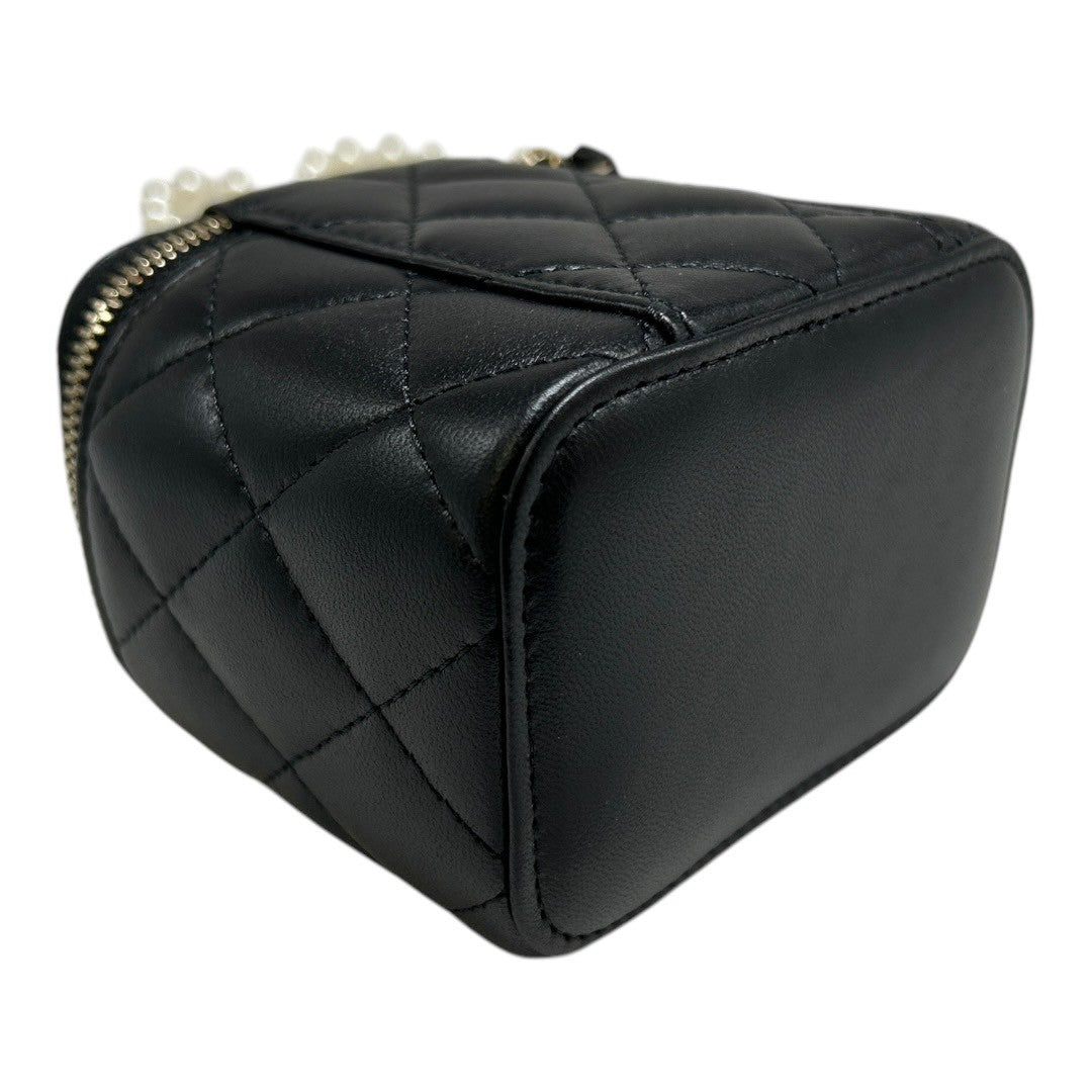CHANEL shoulder bag Matelassé Vanity Bag Pearl
