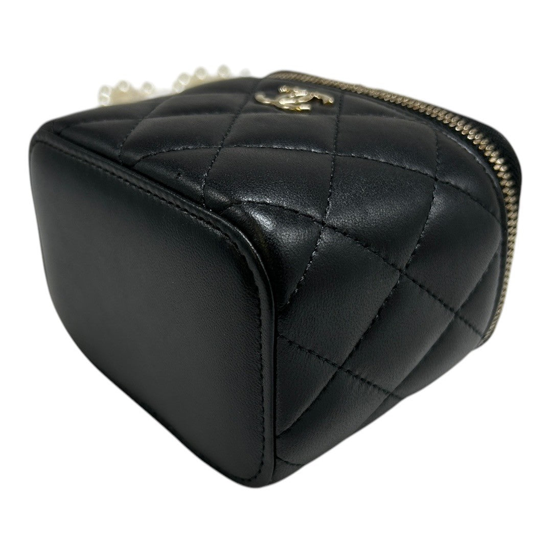 CHANEL shoulder bag Matelassé Vanity Bag Pearl