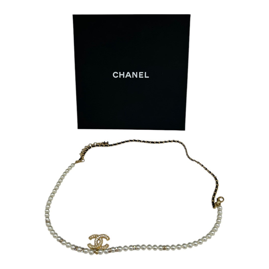 CHANEL necklace Light Stone Fake Pearl