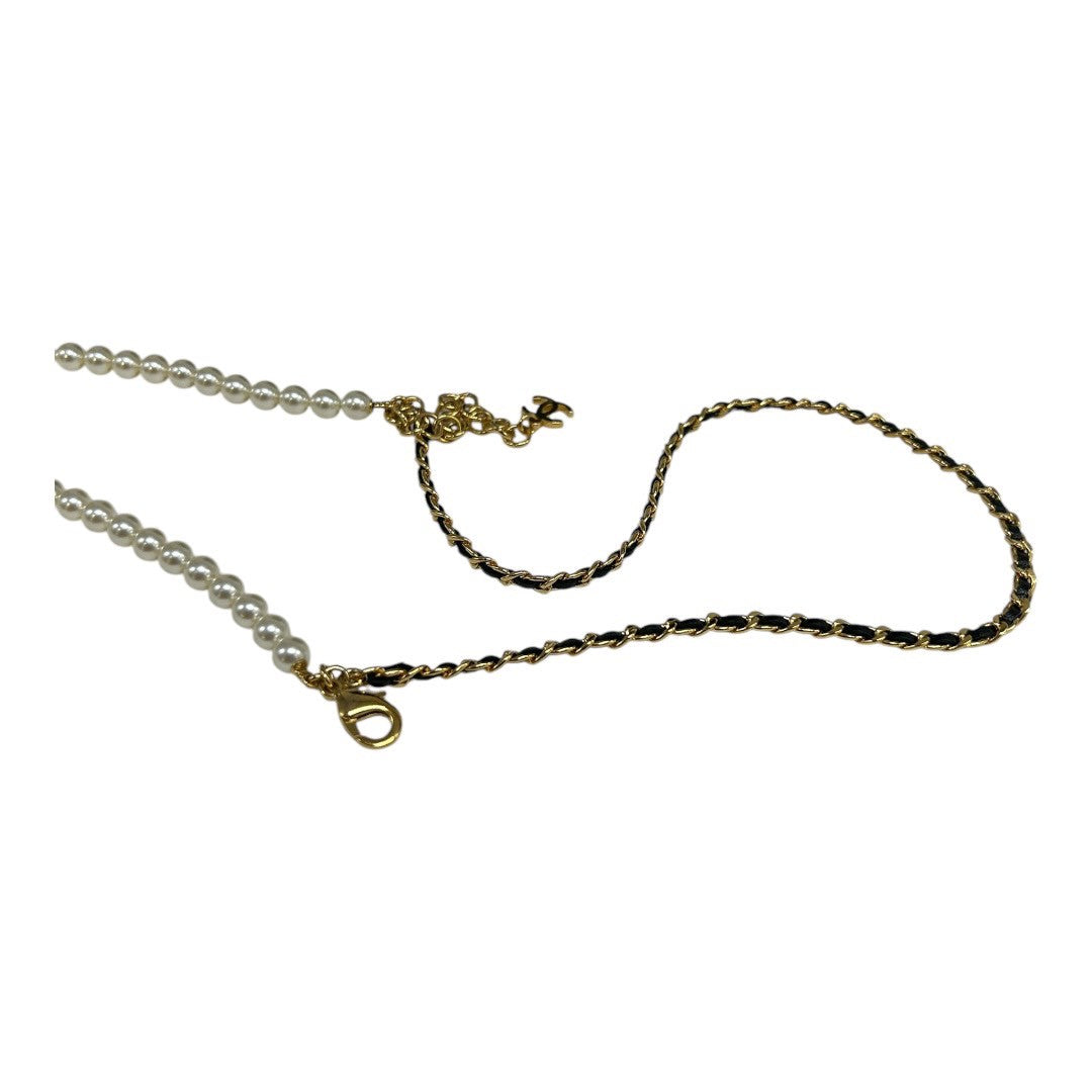CHANEL necklace Light Stone Fake Pearl