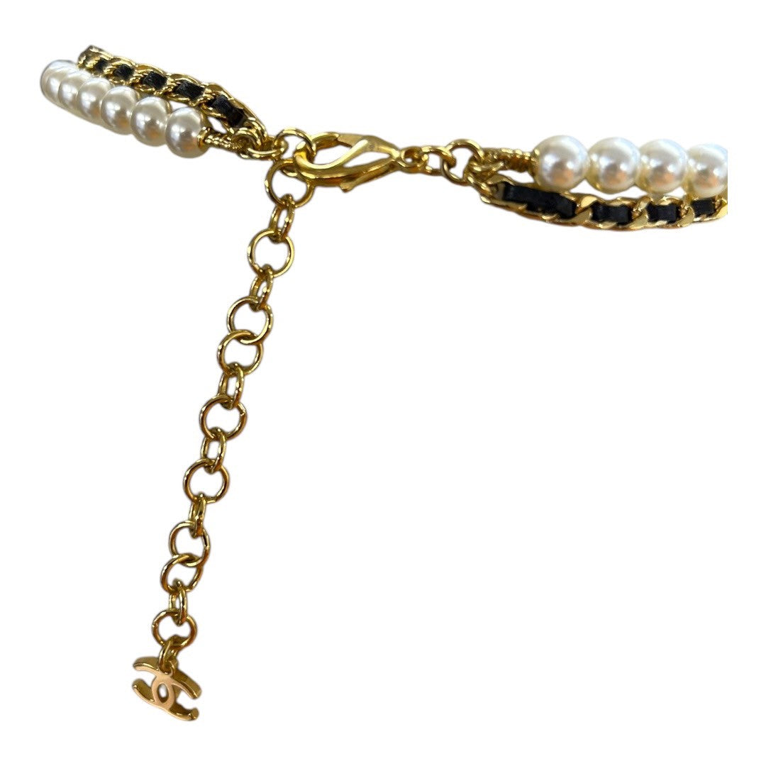 CHANEL necklace Light Stone Fake Pearl