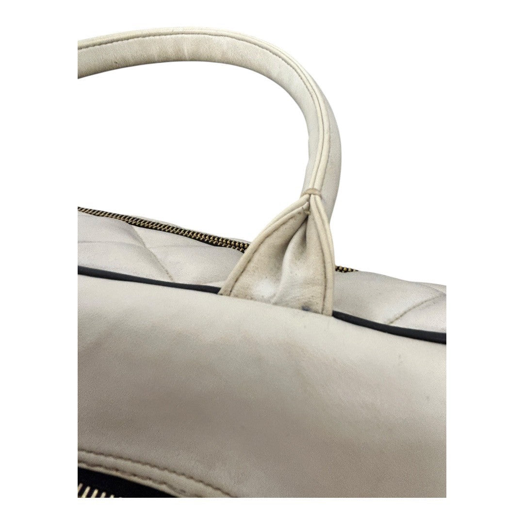 CHANEL Boston bag white