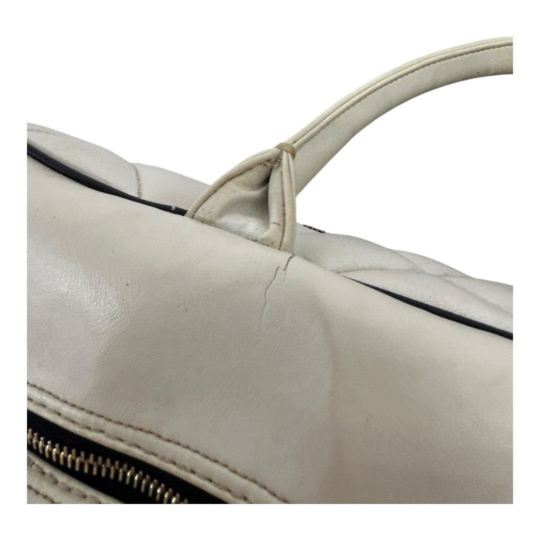 CHANEL Boston bag white
