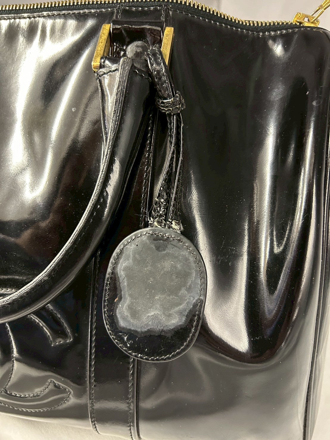 CHANEL enamel bag