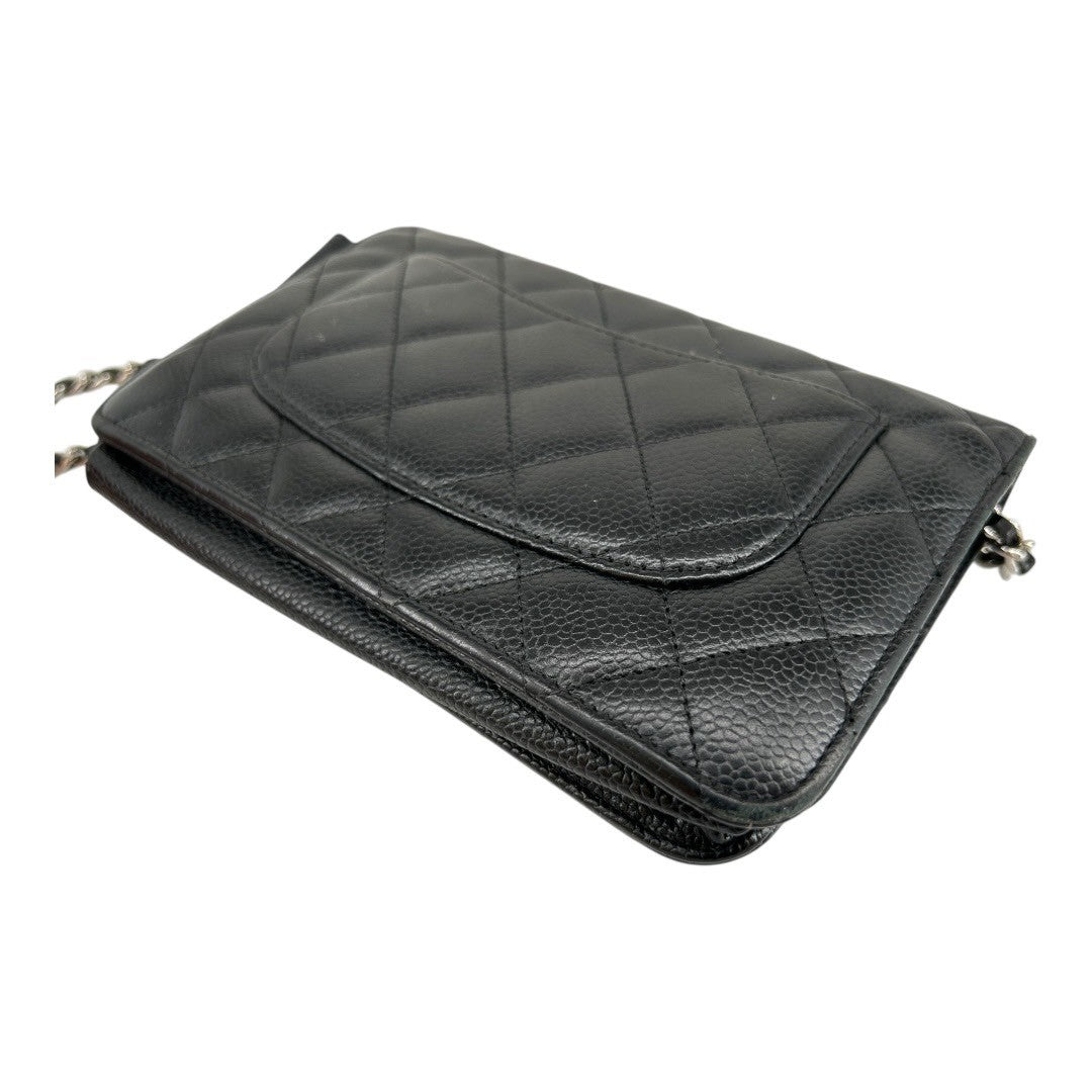 CHANEL Chain Wallet Caviar Skin
