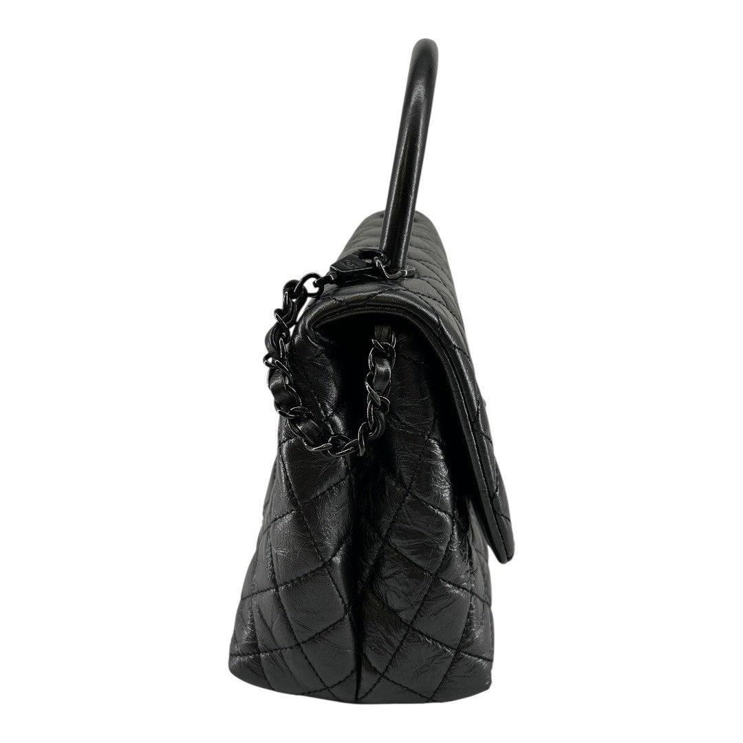 CHANEL Women's Shoulder Bag, Matelasse, Coco Handle