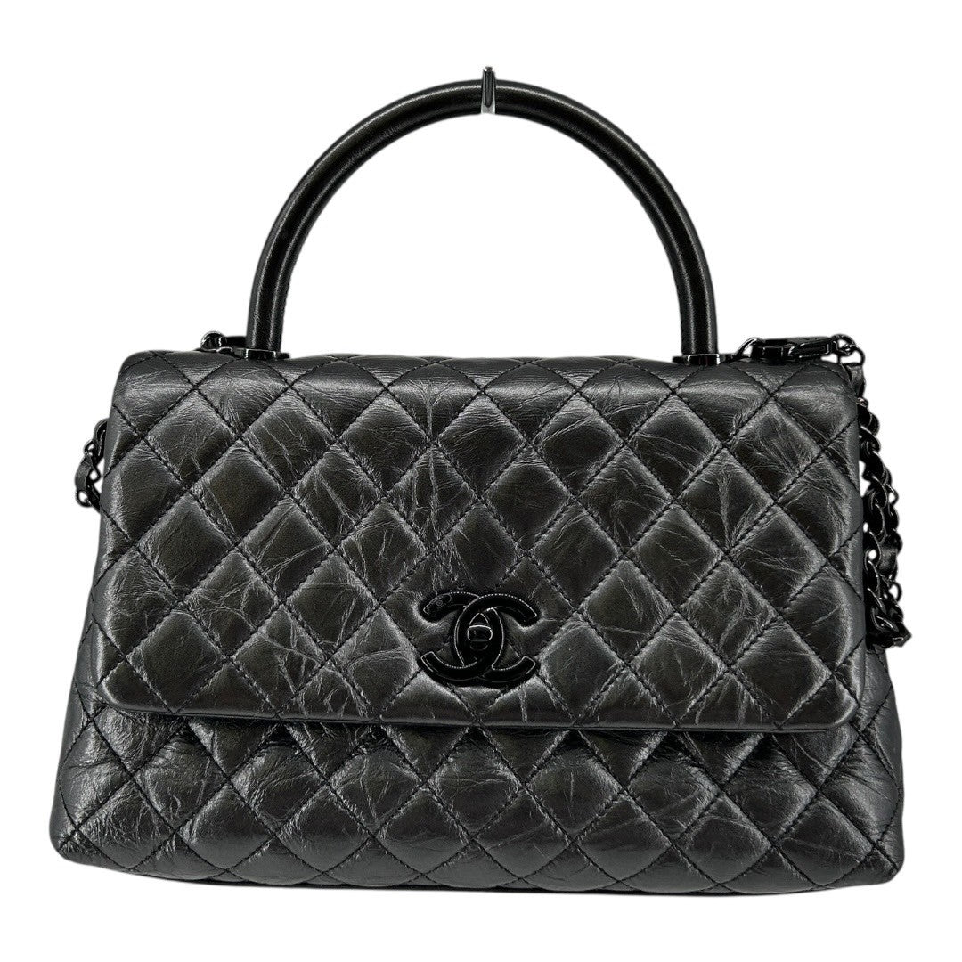 CHANEL Women's Shoulder Bag, Matelasse, Coco Handle