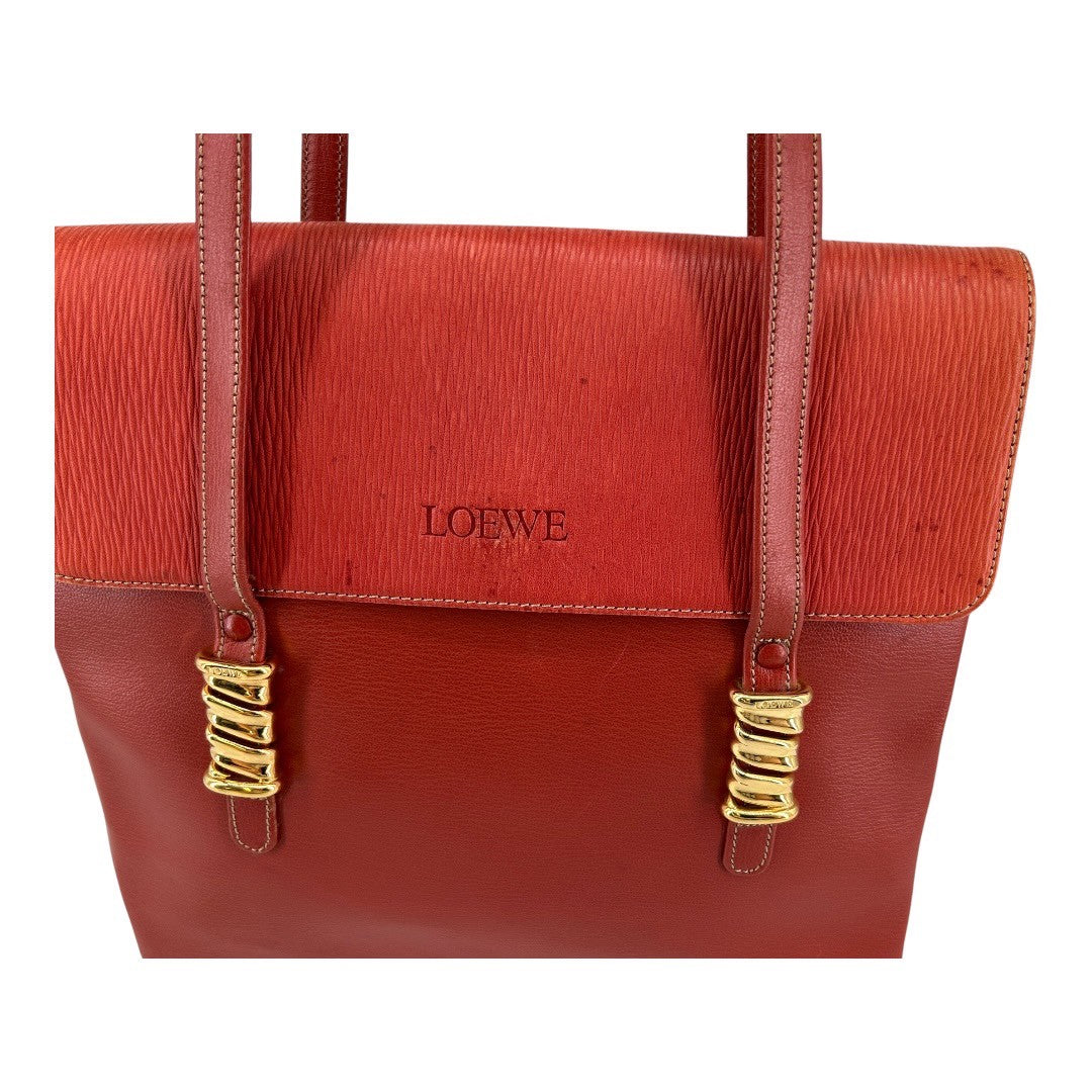 LOEWE Shoulder bag leather red