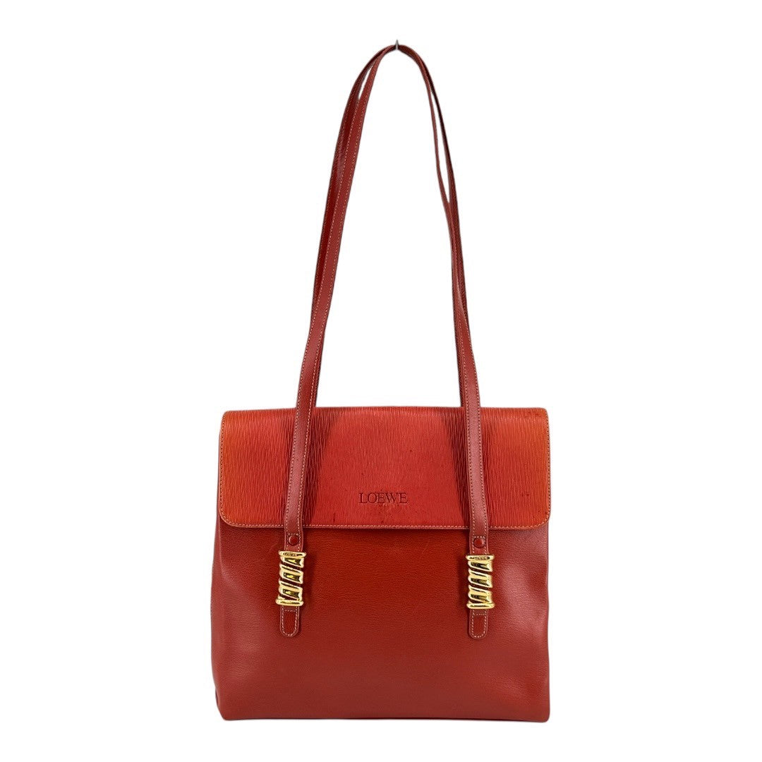 LOEWE Shoulder bag leather red