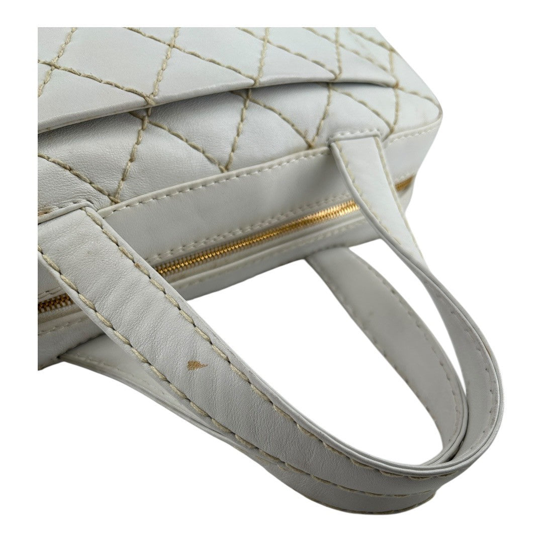 CHANEL Handbag Wild Stitch Tote White