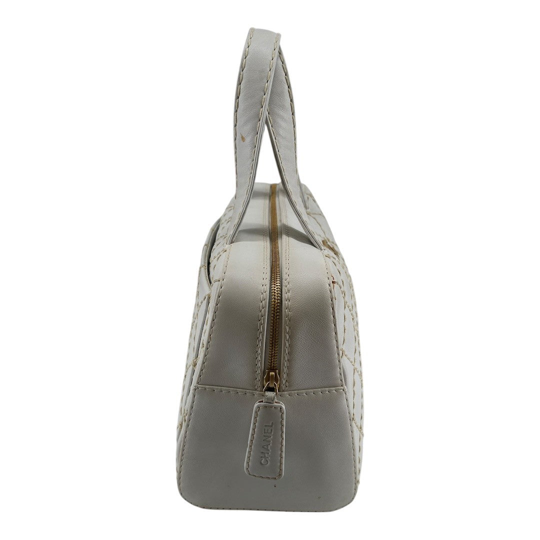 CHANEL Handbag Wild Stitch Tote White