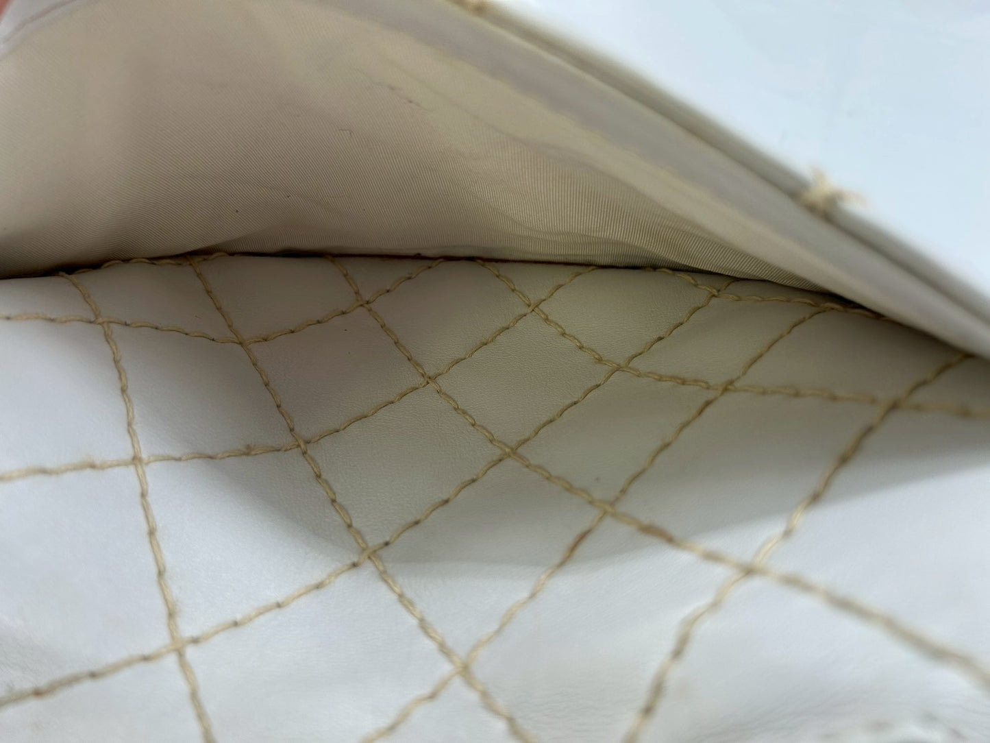 CHANEL Handbag Wild Stitch Tote White