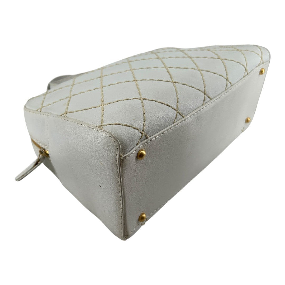 CHANEL Handbag Wild Stitch Tote White