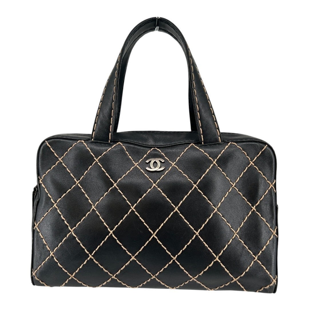 CHANEL Women's handbag, wild stitch, black
