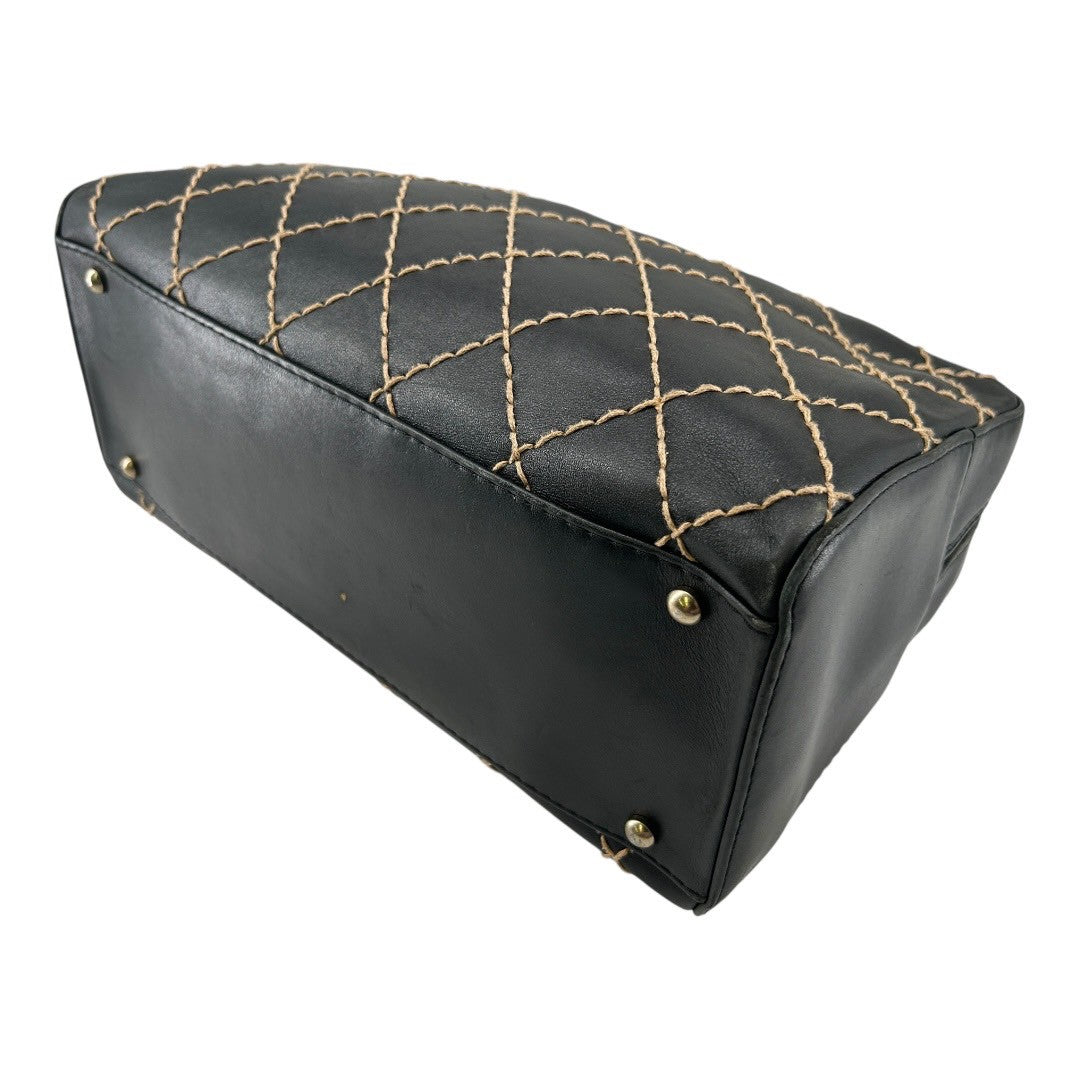 CHANEL Women's handbag, wild stitch, black