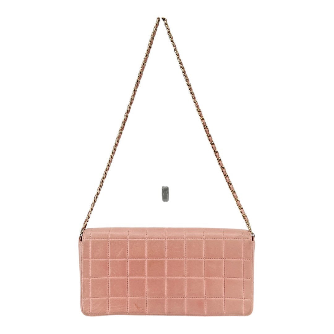 CHANEL Shoulder bag, chocolate bar, chain shoulder, pink