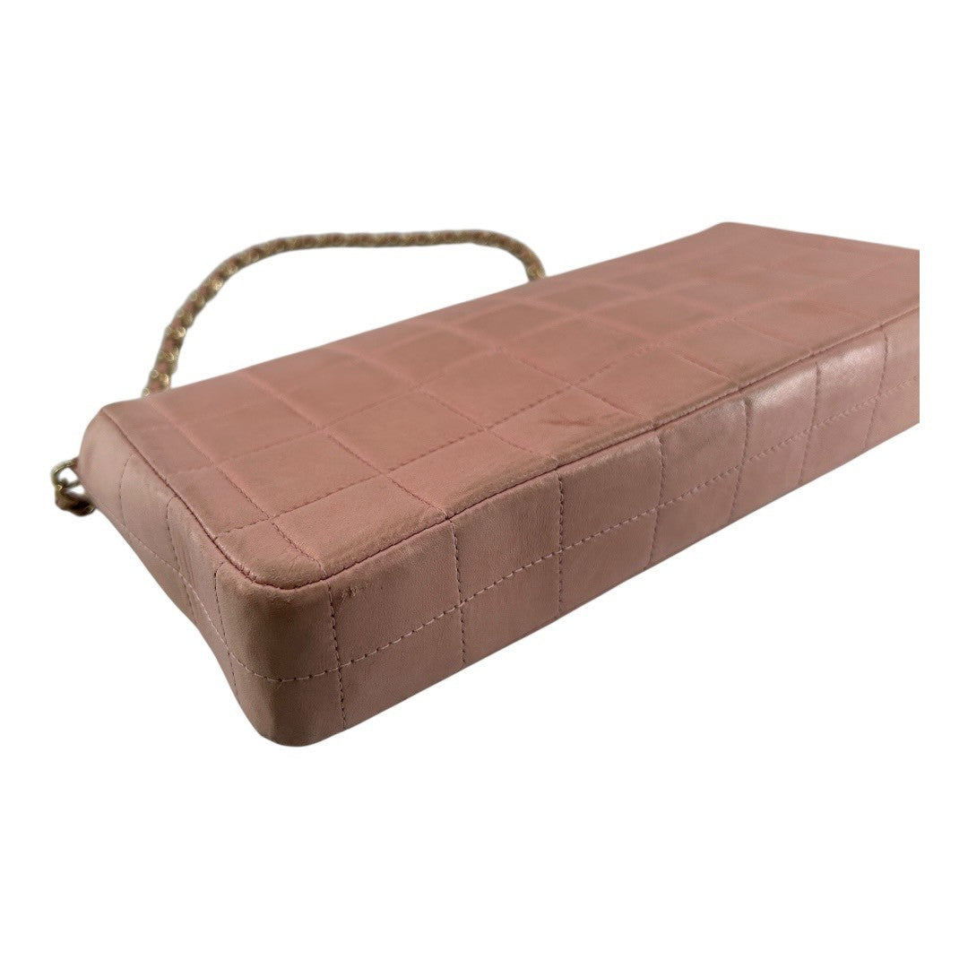 CHANEL Shoulder bag, chocolate bar, chain shoulder, pink