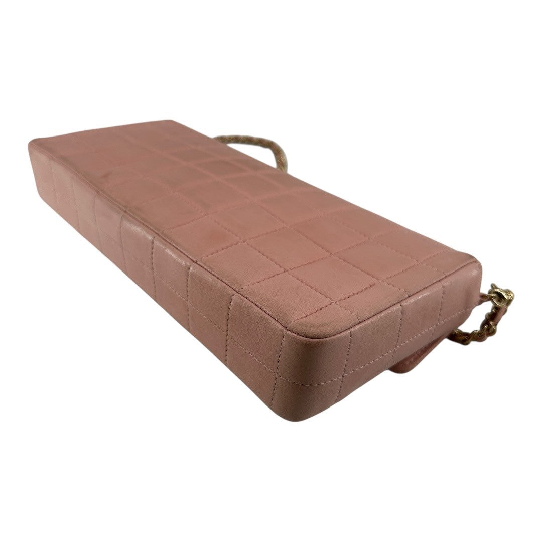 CHANEL Shoulder bag, chocolate bar, chain shoulder, pink