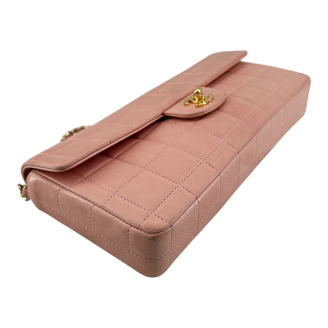 CHANEL Shoulder bag, chocolate bar, chain shoulder, pink