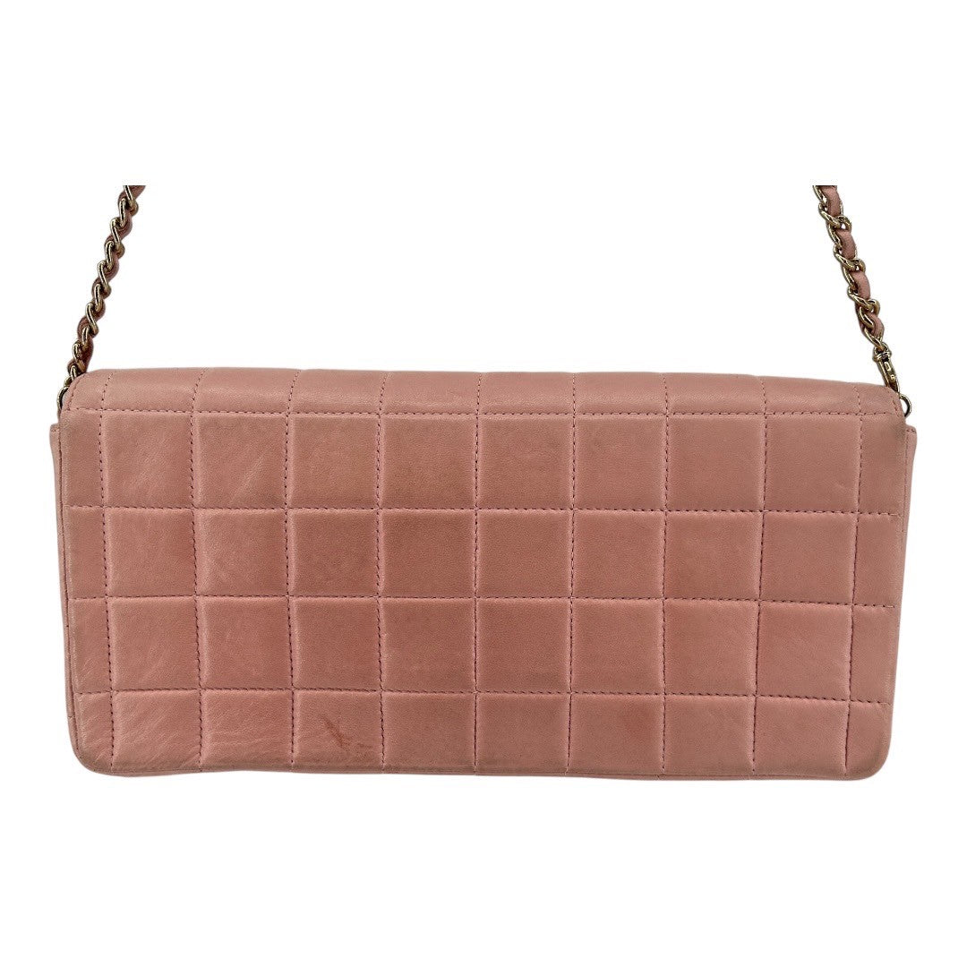 CHANEL Shoulder bag, chocolate bar, chain shoulder, pink