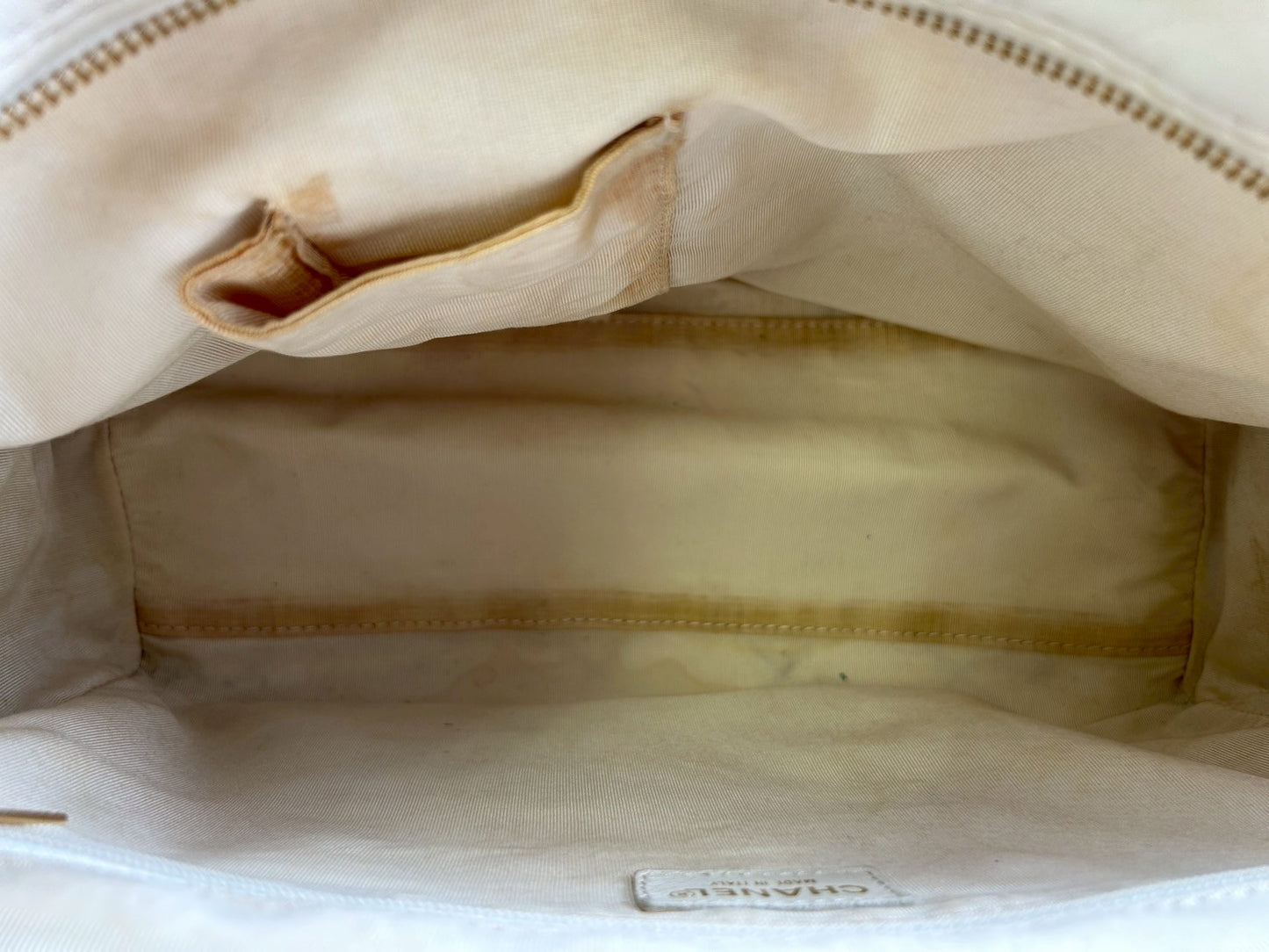 CHANEL Handbag Wild Stitch White