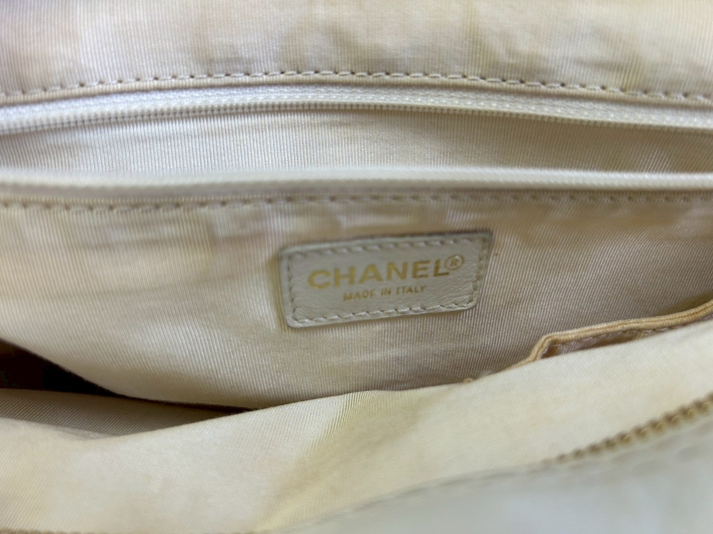 CHANEL Handbag Wild Stitch White