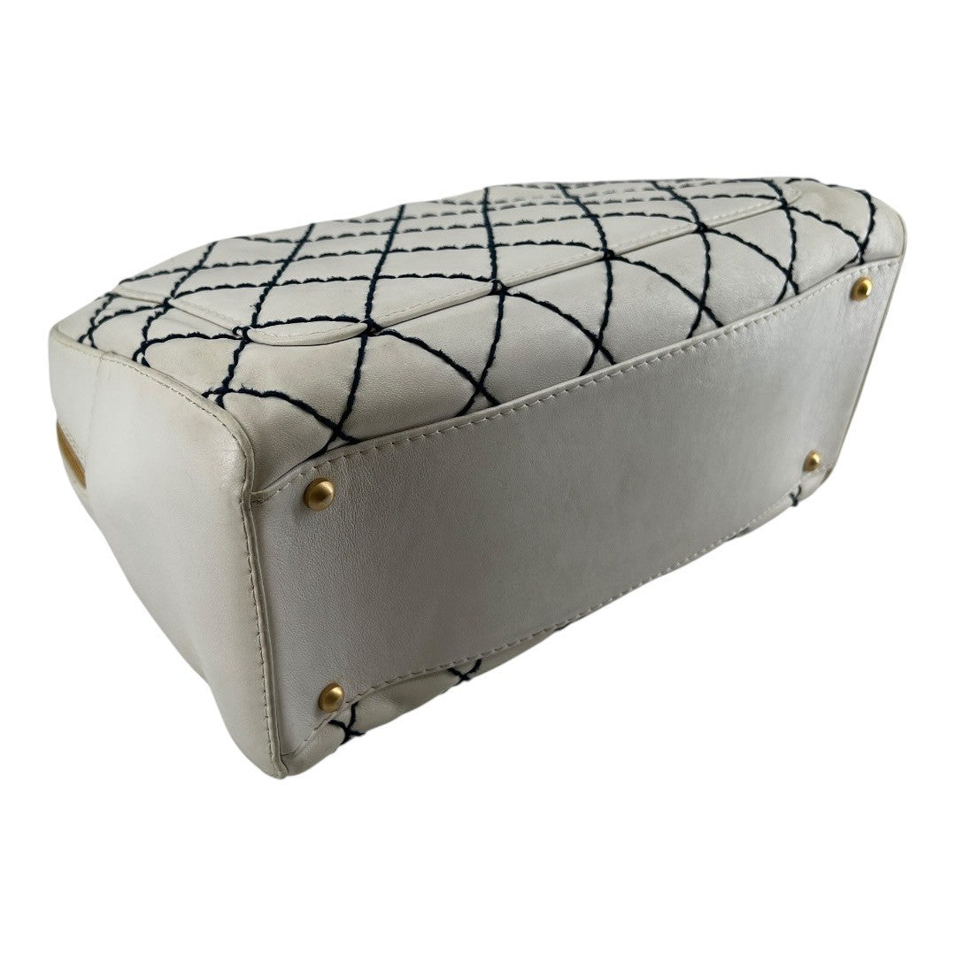 CHANEL Handbag Wild Stitch White