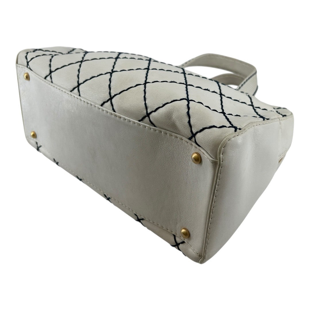 CHANEL Handbag Wild Stitch White