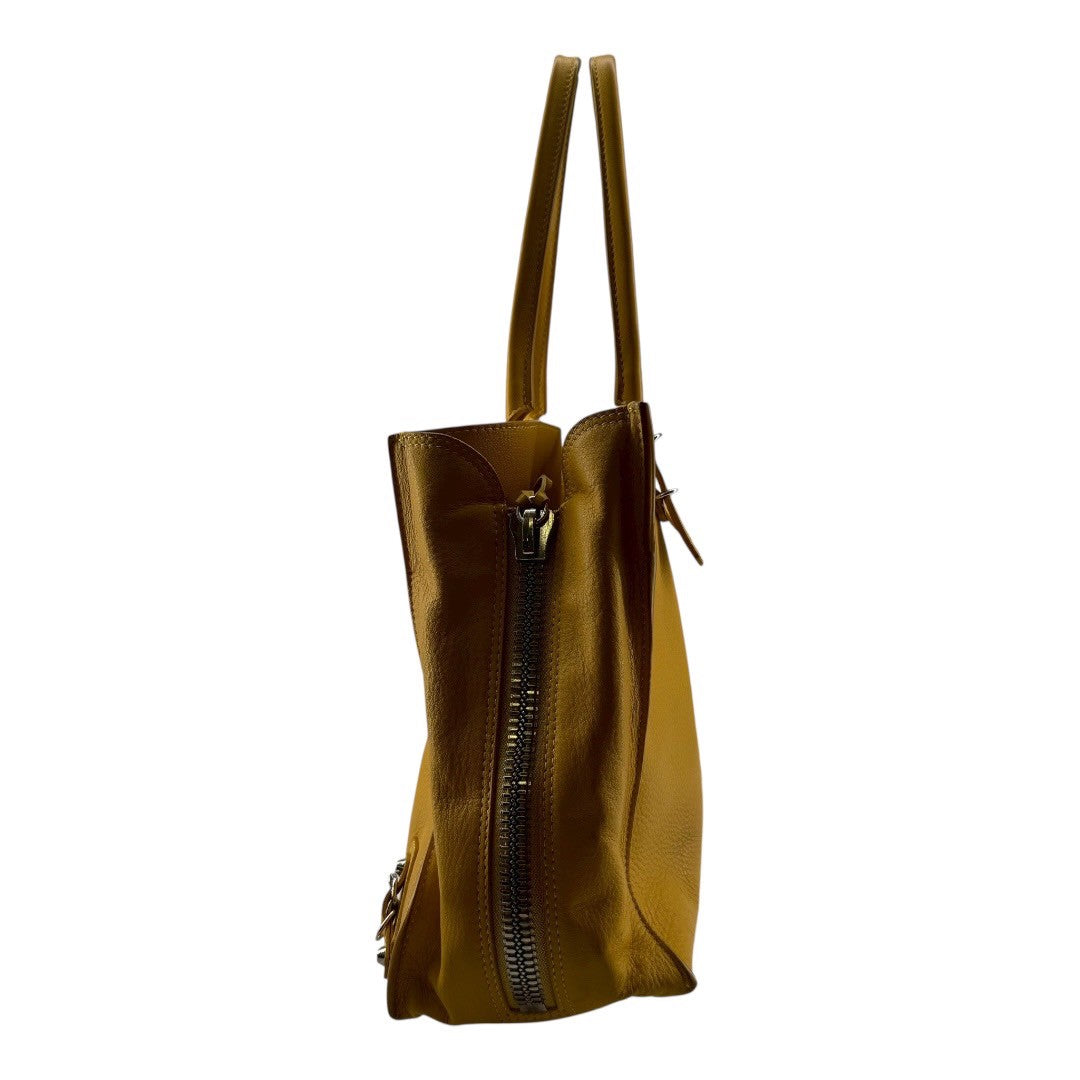 BALENCIAGA Handbag Paper Yellow Leather