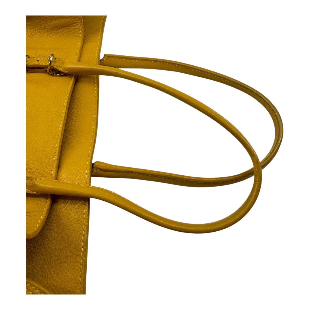BALENCIAGA Handbag Paper Yellow Leather